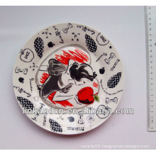 2014 best quality ceramic plate,full fancy artwork ceramic dinner side plates